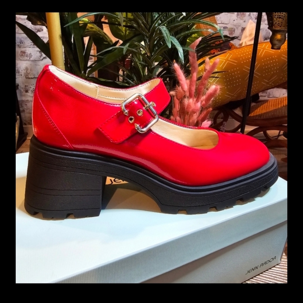 Jenn Ardor Mary Jane's, Red, Size 8.5